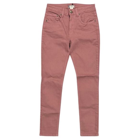 Roxy Girls Kids Youth First Flower Stretch Skinny Fit Pants - Picture 1 of 4